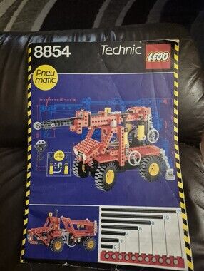 Lego Technic Red and Yellow Tow Truck Model
